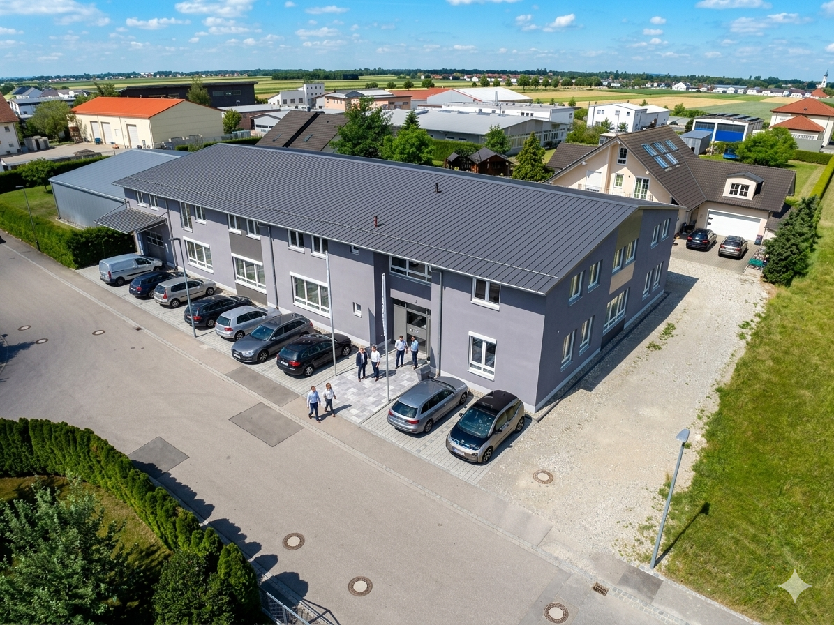 Firmengebäude der NOVOTRON Industrie-Electronic GmbH in Graben bei Augsburg